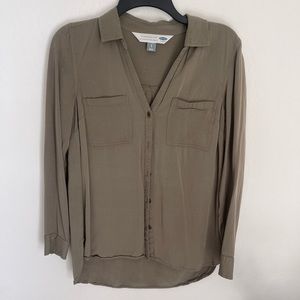 OLD NAVY The Boyfriend Button Down Shirt Size Small